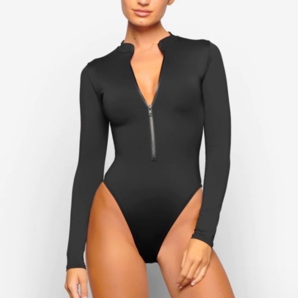 SKIMS ZIP UP ONE PIECE SWIMSUIT - Picture 1 of 3